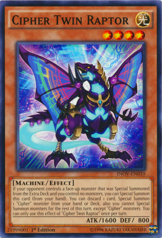 Cipher Twin Raptor - INOV-EN010 - Common - 1st Edition - YuGiOh