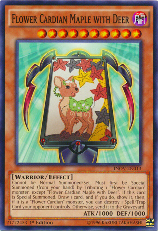 Flower Cardian Maple with Deer - INOV-EN013 - Common - 1st Edition - YuGiOh