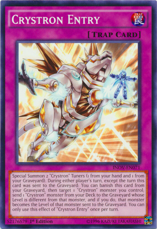 Crystron Entry - INOV-EN071 - Common - 1st Edition - YuGiOh
