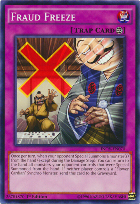 Fraud Freeze - INOV-EN070 - Common - 1st Edition - YuGiOh