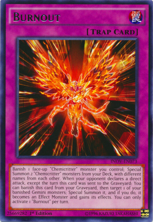 Burnout - INOV-EN073 - Rare - 1st Edition - YuGiOh