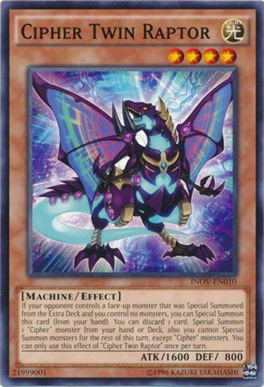 Cipher Twin Raptor - INOV-EN010 - Common - Unlimited Edition - YuGiOh