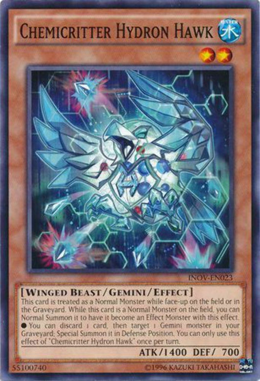 Chemicritter Hydron Hawk - INOV-EN023 - Common - Unlimited Edition - YuGiOh
