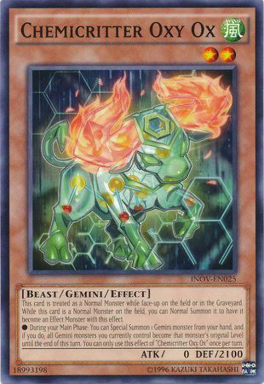 Chemicritter Oxy Ox - INOV-EN025 - Common - Unlimited Edition - YuGiOh