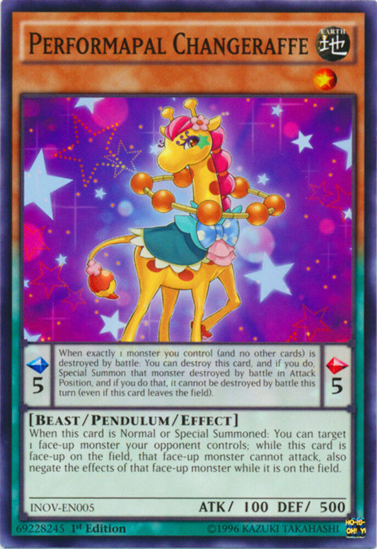 Performapal Changeraffe - INOV-EN005 - Common - 1st Edition - YuGiOh
