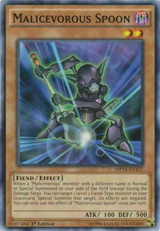 Malicevorous Spoon - MP14-EN127 - Common - 1st Edition - YuGiOh