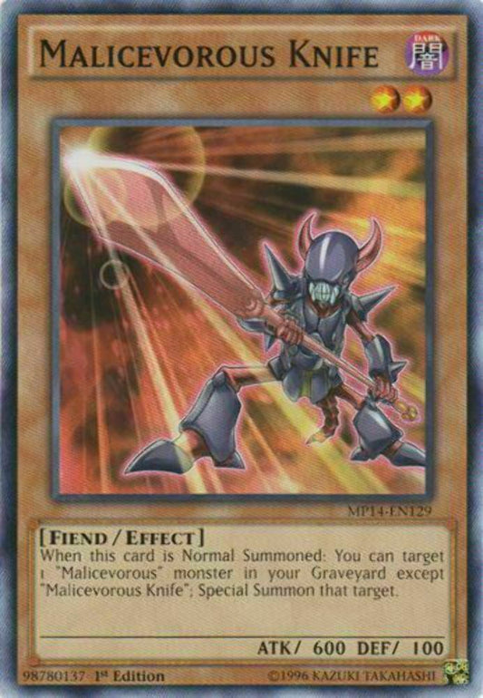 Malicevorous Knife - MP14-EN129 - Common - 1st Edition - YuGiOh