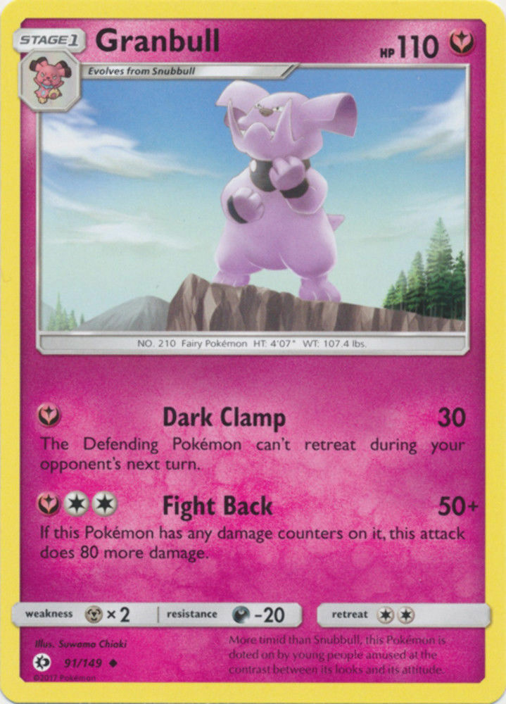 Granbull - 91/149 - Uncommon - Pokemon Sun and Moon Base set