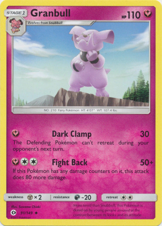 Granbull - 91/149 - Uncommon - Pokemon Sun and Moon Base set