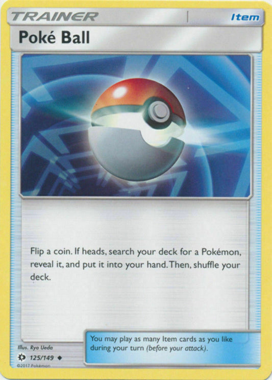 Poke Ball - 125/149 - Uncommon - Pokemon Sun and Moon Base set
