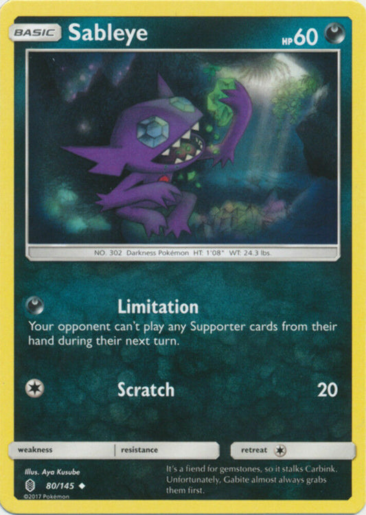 Sableye - 80/145 - Uncommon - Pokemon Guardians Rising