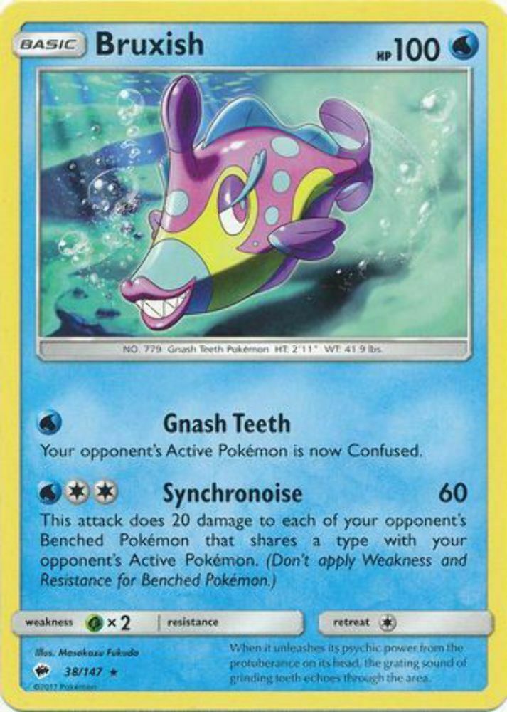 Bruxish - 38/147 - Rare - Pokemon Burning Shadows