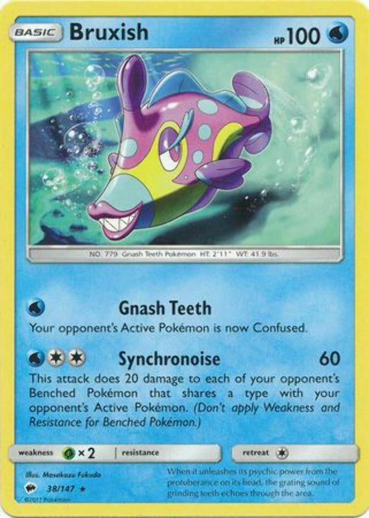 Bruxish - 38/147 - Rare - Pokemon Burning Shadows