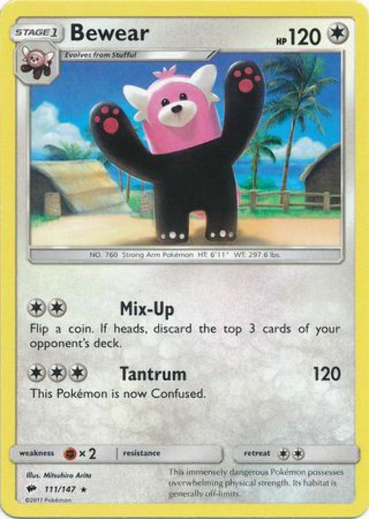 Bewear - 111/147 - Rare - Pokemon Burning Shadows
