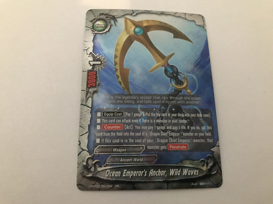 Ocean Emperor's Anchor, Wild Waves Rare Holo D-BT02/0017EN RR Buddyfight