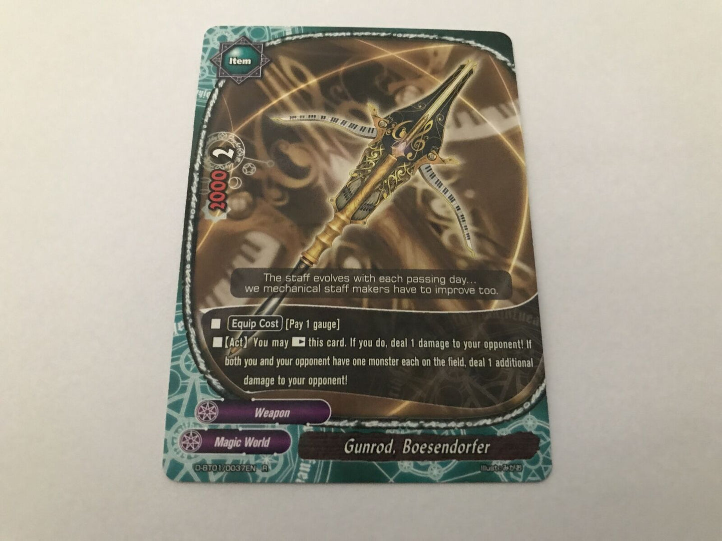 Gunrod, Boesendorfer Rare D-BT01/0037EN R Buddyfight