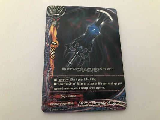 Blade Of Lament, Sadgrieve Common D-BT02/0115EN C Buddyfight