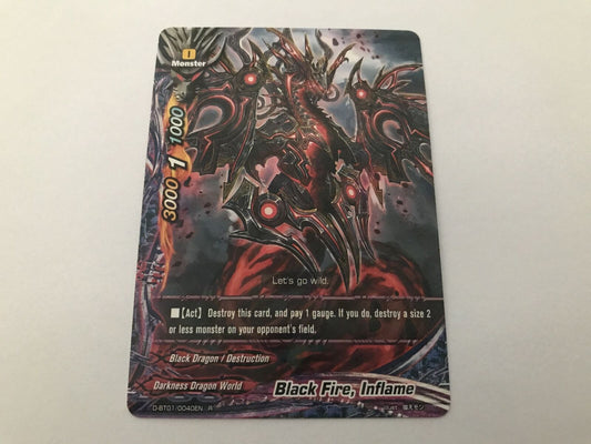 Black Fire, Inflame Rare D-BT01/0040EN R Buddyfight