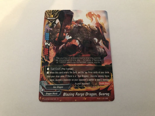 Blazing Forge Dragon, Svarog Rare Holo D-BT02/0021EN R Buddyfight