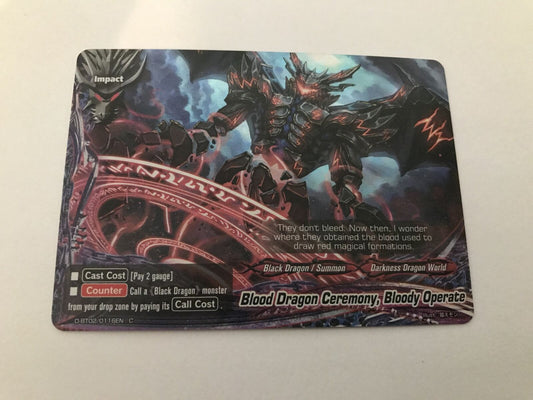 Blood Dragon Ceremony, Bloody Operate Common Holo D-BT02/0116EN C Buddyfight