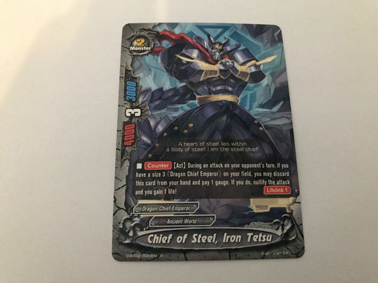 Chief Of Steel, Iron Tetsu Rare Holo D-BT02/0033EN R Buddyfight
