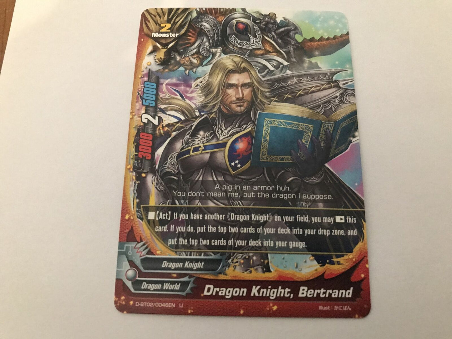 Dragon Knight, Bertrand Uncommon D-BT02/0046EN U Buddyfight