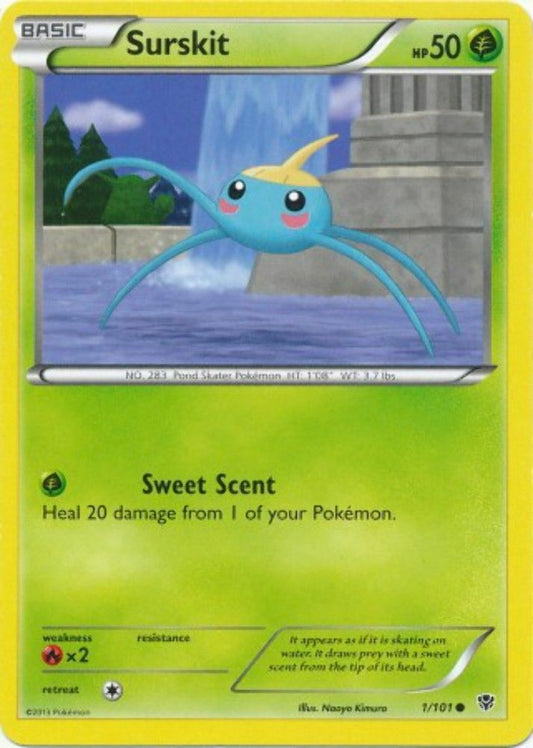 Surskit - 1/101 - Common - Pokemon Plasma Blast