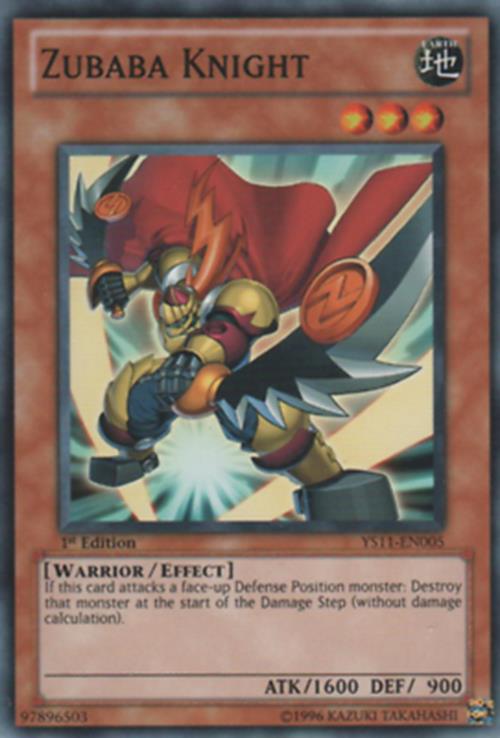 Zubaba Knight - YS11-EN005 - Common - 1st Edition - YuGiOh