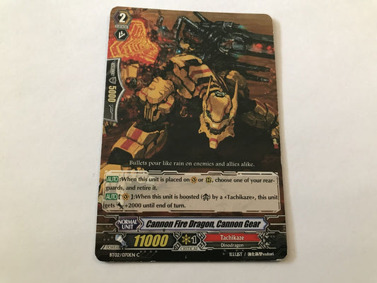 Cannon Fire Dragon, Cannon Gear Common BT02/070EN C Cardfight Vanguard