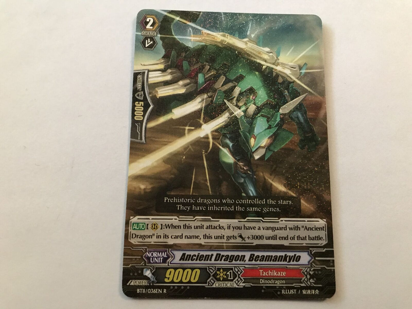 Ancient Dragon, Beamankylo Rare Holo BT11/036EN R Cardfight Vanguard