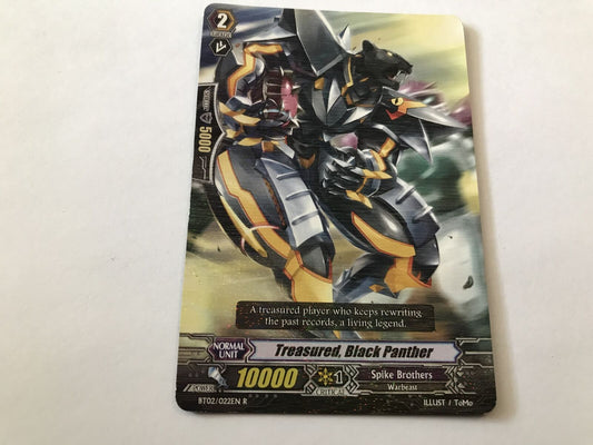 Treasured, Black Panther Rare Holo BT02/022EN R Cardfight Vanguard