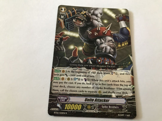 Unite Attacker Rare Holo BT02/021EN R Cardfight Vanguard