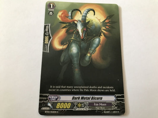 Dark Metal Bicorn Common BT03/052EN C Cardfight Vanguard