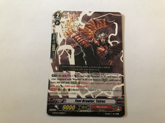 Foot Brawler, Teiroc Common G-BT05/058EN C Cardfight Vanguard