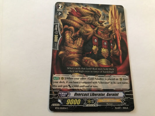 Overcast Liberator, Geraint Common BT12/052EN C Cardfight Vanguard