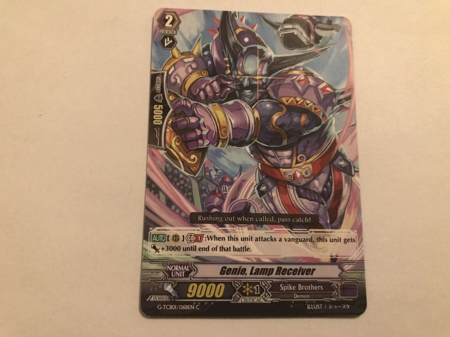 Genie, Lamp Receiver G-TCB01/068EN C Cardfight Vanguard