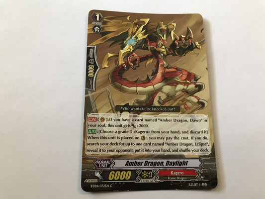 Amber Dragon, Daylight Common BT04/072EN C Cardfight Vanguard