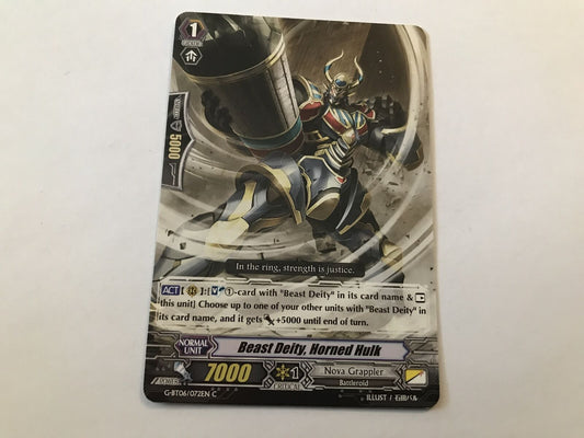 Beast Deity, Horned Hulk Common G-BT06/072EN C Cardfight Vanguard