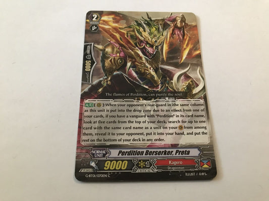 Perdition Berserker, Preta Common G-BT01/070EN C Cardfight Vanguard
