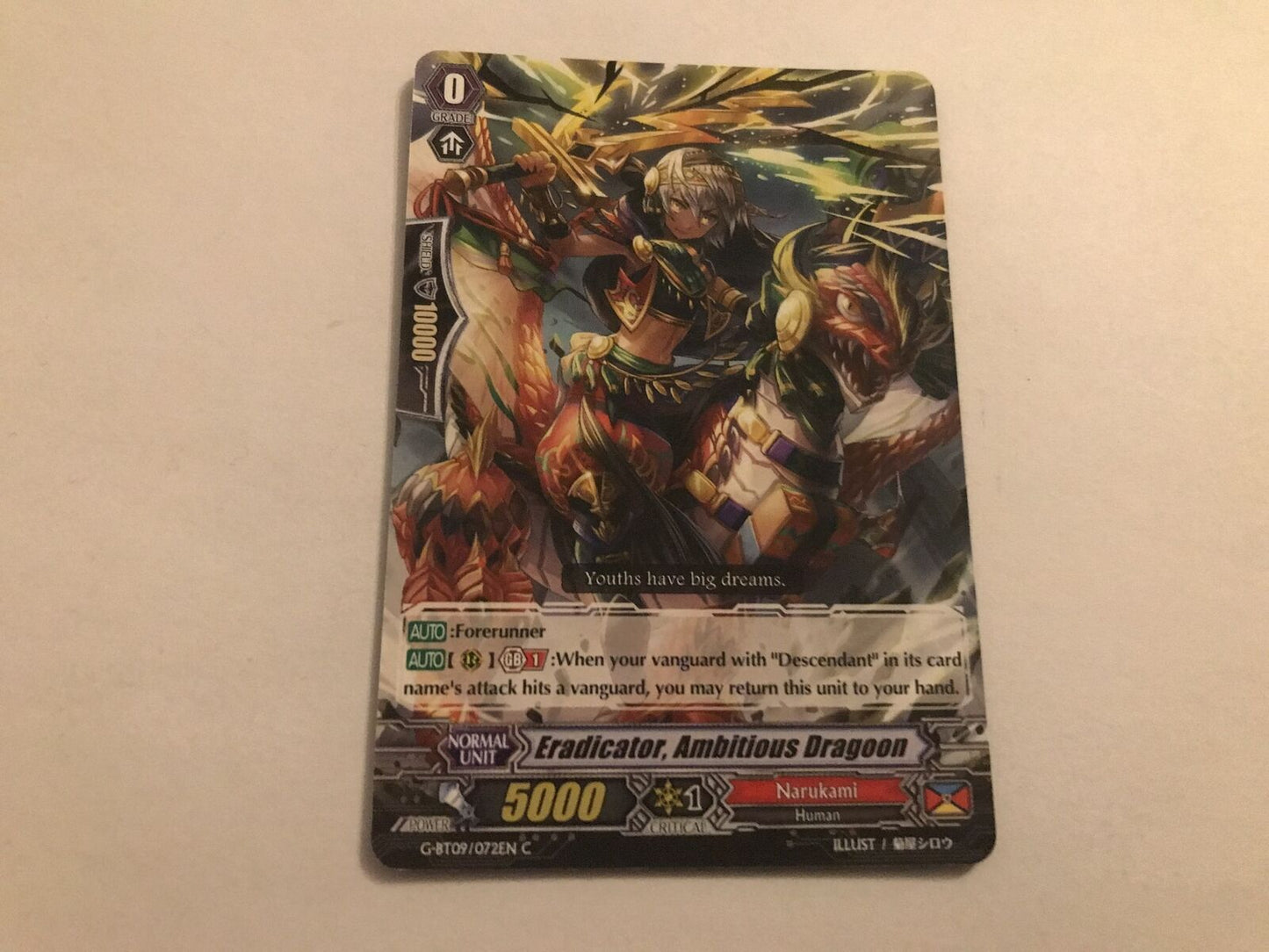 Eradicator, Ambitious Dragoon Common G-BT09/072EN C Cardfight Vanguard