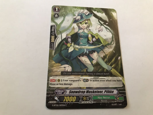 Snowdrop Musketeer, Pilkko Common G-BT02/097EN C Cardfight Vanguard