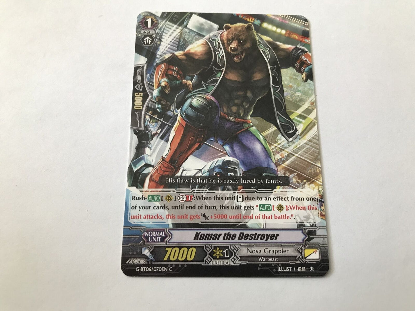 Kumar The Destroyer Common G-BT06/070EN C Cardfight Vanguard