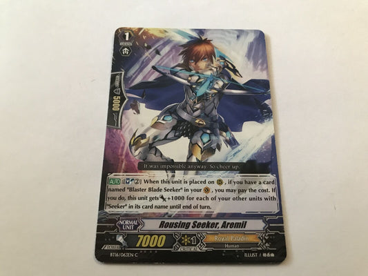 Rousing Seeker, Aremil Common BT16/063EN C Cardfight Vanguard