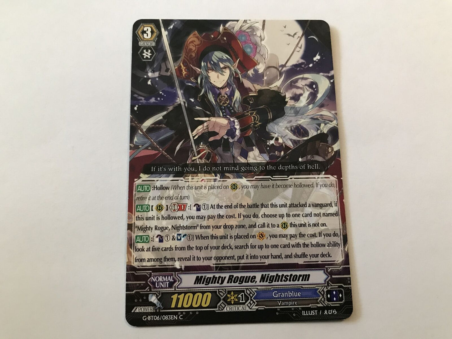 Mighty Rogue, Nightstorm Common G-BT06/083EN C Cardfight Vanguard