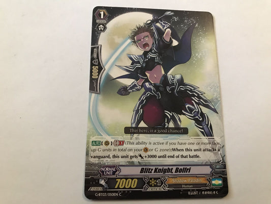 Blitz Knight, Bolfri Common G-BT03/050EN C Cardfight Vanguard