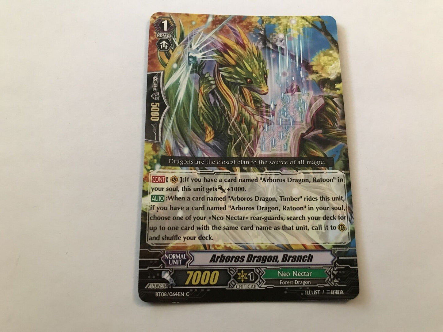 Arboros Dragon, Branch Common BT08/064EN C Cardfight Vanguard