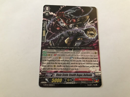 Chain Sickle Stealth Rogue, Onifundo Common G-BT03/080EN C Cardfight Vanguard