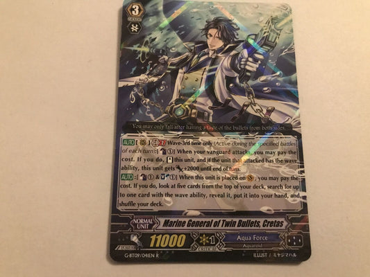 Marine General Of Twin Bullets, Cretas Rare Holo G-BT09/041EN R Cardfight Vangua