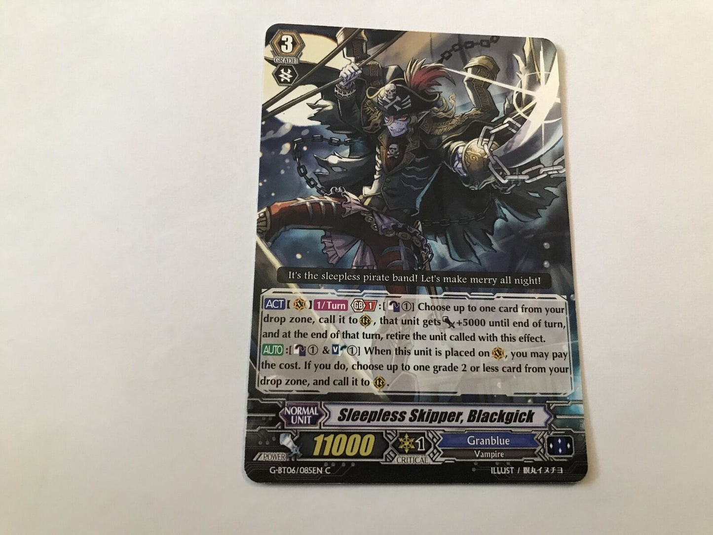 Sleepless Skipper, Blackgick Common G-BT06/085EN C Cardfight Vanguard