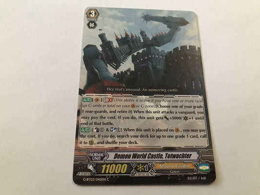 Demon World Castle, Totwachter Common G-BT03/045EN C Cardfight Vanguard